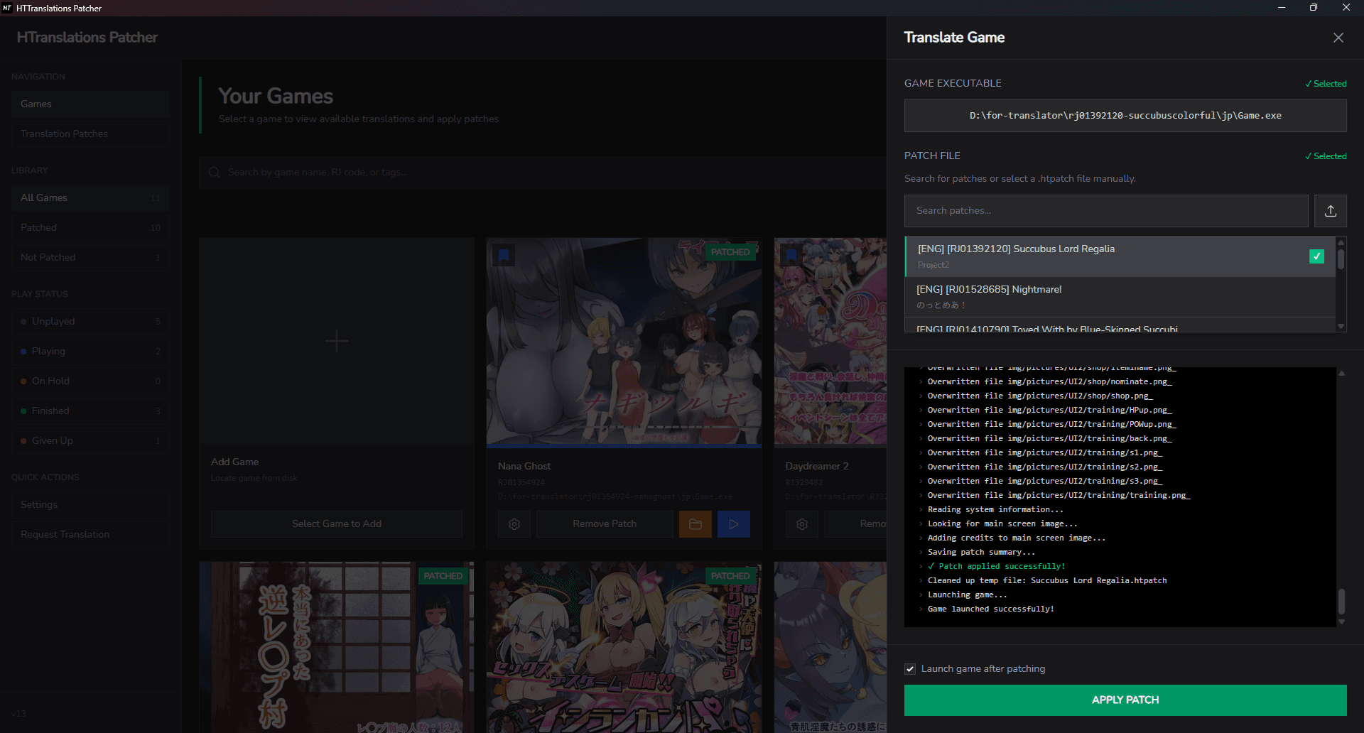 HTranslations Patcher Application